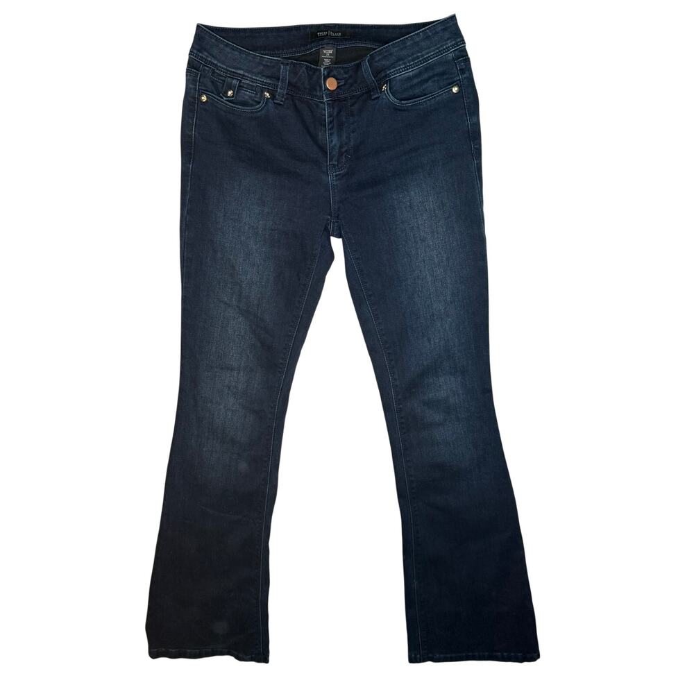 White House Black Market Skinny Flare Jeans Women’s 2S Dark Indigo Stretch Denim
